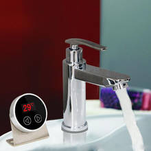 Torneira termostática de banheiro tttwj, com painel touch, lcd, inteligente, com termostato, água, para banheiro 2024 - compre barato