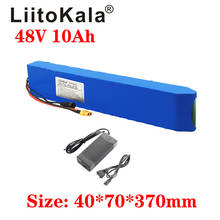 LiitoKala-batería de iones de litio para bicicleta eléctrica, kit de conversión, enchufe XT60 de 18650 w + cargador de 1000 V y 2A, 48v, 10ah, 54,6 2024 - compra barato