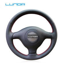 Landa capa de volante em couro para volkswagen, vw golf 4 passat b5 2005-polo 2005-2012, seat leon 2005-2012 2024 - compre barato