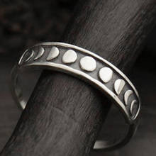 Retro Simple Silver Color Metal Moon Eclipse Rings Fashion Punk Ring Accessories For Men Women Creative Party Jewelry Gift 2024 - buy cheap