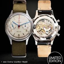 Ретро 38 мм Хронограф механические мужские часы ручной 1963 пилот Часы Мода хронограф Сапфир Мужские Топ Бренд роскошные часы 2024 - купить недорого