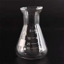 Flask Labratory Equipment Hot 50ml Clear Glass Wide Triangle Glass Flask Conical Flask Erlenmeyer 2024 - buy cheap