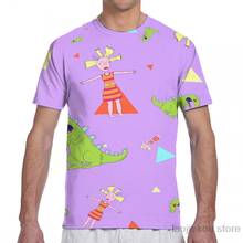 Reptar & Cindy-Camiseta con estampado integral para hombre y mujer, ropa de moda para niña, Camisetas para niño, camisetas de manga corta 2024 - compra barato