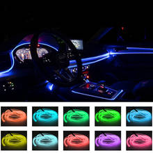 Car LED Strip Interior Atmosphere Lights Ambient Neon EL Cold Wire Lights USB Car products Decoration Assembly Lamps Accessories 2024 - купить недорого