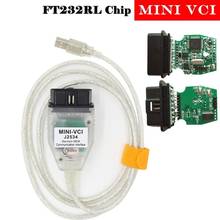 Interfaz MINI VCI para coche, Cable de diagnóstico OBD2 compatible con TIS OEM SW, para TOYOTA TIS Techstream MINIVCI FT232RL Chip J2534 2024 - compra barato