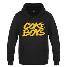 Толстовка мужская с капюшоном, свитшот с длинным рукавом, флисовый пуловер, в стиле рок/хип-хоп, с надписью Кока-Кока для мальчиков, скейтборд, Зимняя 2024 - купить недорого