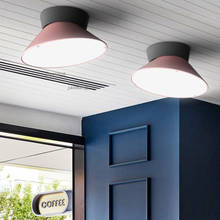 Luminária de teto macaron em estilo nórdico, lustre led moderno para restaurante, sala de estar, cor macaron 2024 - compre barato