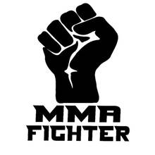 Персонализированная Наклейка на окно MMA Fighter, Виниловая наклейка для стайлинга автомобиля, аксессуары, черный/серебристый 2024 - купить недорого