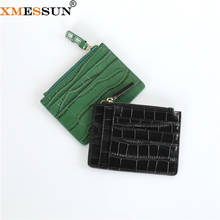 XMESSUN 2021 New ID Card Holder 100% Genuine Leather Crocodile Card Pack Trend Luxury Handmade Alligator Skin Slim Wallet Custom 2024 - buy cheap