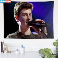 Гобелен Shawn Mendes на заказ, настенный гобелен, украшение для дома, прямоугольник, настенный гобелен для спальни 140X250cm 2024 - купить недорого