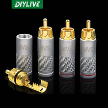 DIYLIVE MVS Moyin high fidelity pure copper RCA lotus male plug audio audio amplifier signal plug male 2024 - buy cheap
