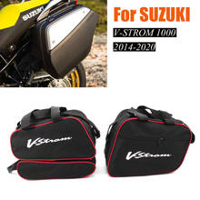 Bolsa bagageiro de motocicleta para suzuki tablete dl1000 dl 1000, bolsa interna de porta-malas preta vstruário 1000 1994-dl650 dl1050 v-display 2014 2024 - compre barato