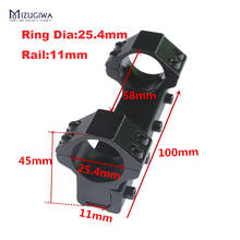 Mizugiwa-Anillo de montaje de cola de milano de una pieza, 25,4mm, perfil bajo, 11mm, para pistola Airsoft, caza 2024 - compra barato