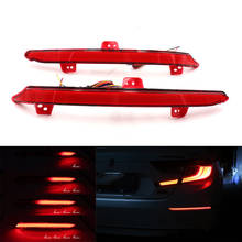 Niscarda Car LED Sequential Flowing Dynamic Turn Signal Rear Bumper Reflector Light Red Brake Lamp For Honda Accord 2018 2019 2024 - buy cheap