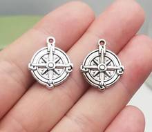 20pcs/lot--21x17mm, Compass chams, Antique silver plated Compass charms,DIY supplies, Jewelry accessories 2024 - buy cheap
