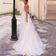 Princess Wedding Dress Lace Long Train 2020 Vintage Bridal Dress Spaghetti Straps V Neck Sexy A Line Wedding Gowns Hochzeit 2024 - buy cheap