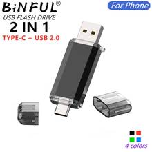 BiNFUL 100% Metal OTG Type-C USB Flash drive 128GB 256GB Phone pen drive 64gb 32gb 16gb 8g 4GB usb memory storage devices U disk 2024 - buy cheap