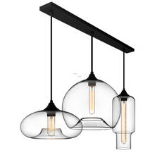 Nordic luzes pingente cozinha pendurado lâmpadas decorações de natal para casa sala de jantar barra deco luminária de vidro 2024 - compre barato
