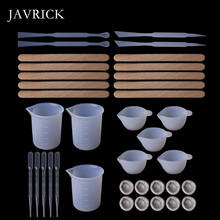 1Set DIY Epoxy Resin Tool Measure Cup Silicone Cup Mix Stick Wooden Stick Dropper Adjustment Adjuster Jewelry Making Accessories 2024 - buy cheap