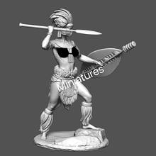 Unassambled 1/32 ancient warrior woman stand with spear    Resin figure miniature model kits Unpainted 2024 - buy cheap