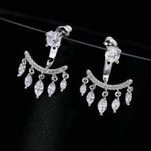 Hot Sale Clear CZ Tassel Earring Studs Romantic Copper Earring Studs Fashion Jewelry 2024 - buy cheap