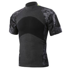 Camiseta de camuflaje militar para hombre, camisa táctica de manga corta de combate del Ejército de EE. UU., de algodón con cuello redondo, ropa de Paintball de camuflaje Airsoft 2024 - compra barato