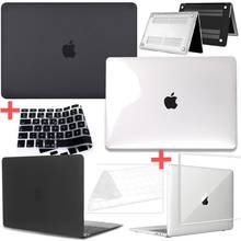 Capinha para apple macbook air 13/11/macbook pro 13/16/15 Polegada/macbook branco a1342 escudo duro caso protetor + teclado capa pele 2024 - compre barato