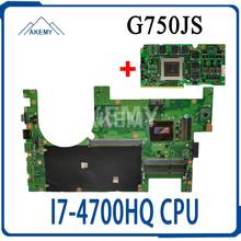 Akemy G750JS mainboard I7-4700HQ CPU For Asus G750JS G750J laptop motherboard 100% Tested Support GTX870M graphics  card 2024 - buy cheap