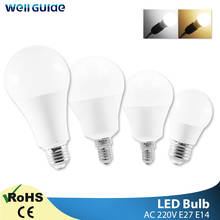 1/10PCS LED Bulb E27 E14 Lamp 3W 6W 9W 12W 15W 18W 20W LED AC 220V 240V light White lampara Aluminum Table Lamps light Bombillas 2024 - buy cheap