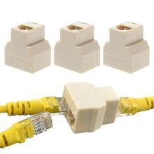 3Pcs 1 to 2 Way LAN Ethernet Network Cable RJ45 Female Splitter Connector Adapter 2024 - buy cheap