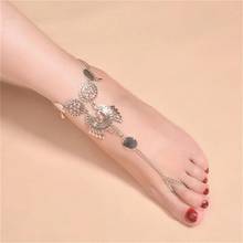 1 PC Boho Vintage Silver Color Metal Ankle Bracelets Foot Beach Jewelry For Women Girls Ankle Leg Bracelet tobilleras mujer 2024 - buy cheap