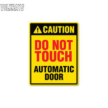 Volkrays Creative Car Sticker Warning Decorate Do Not Touch Automatic Door Accessories Reflective Waterproof PVC Decal,10cm*8cm 2024 - buy cheap