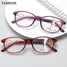 YAMEIZE Progressive Multifocal Reading Glasses Women Anti Blue Light Glasses Hyperopia Prescription Eyewear Presbyopia Glasses 2024 - buy cheap