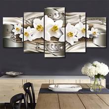 5 pçs flor clássica pintura diamante ponto cruz 5d diamante bordado strass mosaico elegante lírios flor 3d imagens 2024 - compre barato