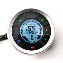 Free Shipping Universal 6 Gear Digital Motorcycle LED Speedometer Odometer Speed Fuel Gauge Water Temperature Gauge 199 Kph Mph 2024 - buy cheap