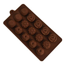 Molde de silicona para Chocolate con forma de Mini Flores, antiadherente, resistente a altas temperaturas, fácil de desmoldar, nuevo 2024 - compra barato