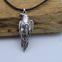 12PCS Norse viking celtics moon raven pendant necklace  crow jewelry amulet gift 2024 - buy cheap