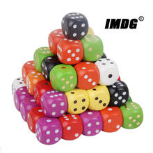 10pcs/pack Wood Dice 16mm Colorful Solid Wooden Dot Game Rounded Dice Drinking Mahjong Dice 2024 - buy cheap