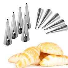 5 piece/set Spiral Croissant Tubes Baking Tool Horn Bread Pastry Baking Cones Cake Baking Mold Stainless Steel 2024 - buy cheap