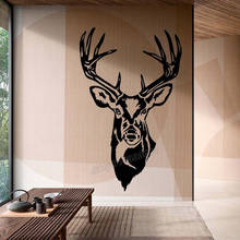 Deer Wall decal Horns Forest Wild animal Deer head Wall Sticker Vinyl Art Decal Home Bedroom Living Room Decor Sticker B275 2024 - buy cheap