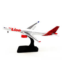 Avião avião tailandês lion modelo clássico, aeronave aérea modelos de exibição colecionável de aeronave clássico com liga de plástico a330 para aeronave aérea 2024 - compre barato