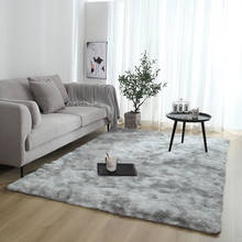 Tapete de felpudo para decoração de quarto, sala de estar, grande decoração, luxo, sofá, moderno, piso macio, cinza 2024 - compre barato