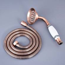 Antique Red Copper Brass Bathroom Telephone Shape Hand Spray Handheld Shower head 1.5m Hand Held Shower Head Hose Lhh124 2024 - buy cheap