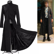 2019 The Matrix Cosplay Customised Black Cosplay Costume Neo Trench Coat Only Coat Men Cosplay Costume for Halloween Party 2024 - buy cheap