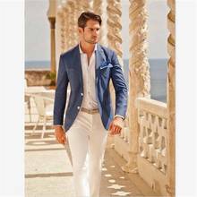 Casual Designer Summer Wedding Mens Suits Slim Fit Bridegroom Tuxedos For Men 2 Pieces Grooms Blazer Prom Business Jackets Pants 2024 - buy cheap