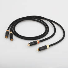 1 Pair Hifi Stereo Audio Cable Pure Copper Phono RCA Cable  RCA Interconnect Audio Cable 2024 - buy cheap