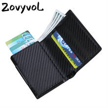 ZOVYVOL 2021 Fashion Unisex Metal Credit Card Holder With RFID Anti-theft Wallet Money Purse Smart Wallet 7 Colors For Business 2024 - buy cheap