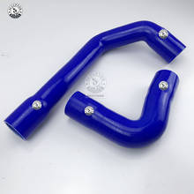 Kits de mangueira para radiador de bmw e39 (2 peças), peças em silicone, vermelho/azul/preto 2024 - compre barato