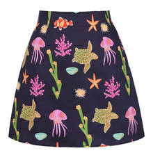 Summer New Women Mini Skirt SS0008 Turtle Starfish Print Women Clothes punk steampunk Vintage Ladies Sexy Short Skirt 2024 - buy cheap