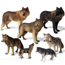21 estilos de simulación de Lobo, figuras de acción de PVC, juguetes coleccionables, figuras de animales salvajes, juguetes cognitivos para niños 2024 - compra barato